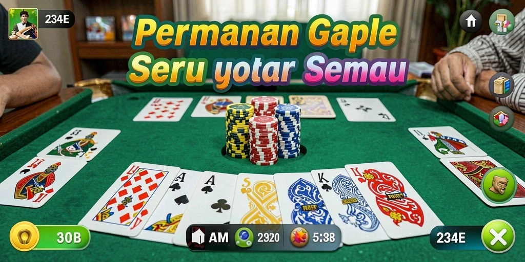 Screenshot gameplay seru dari permainan Gaple di 234E.