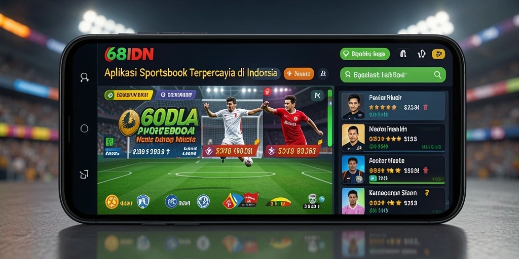 Tampilan antarmuka pengguna aplikasi Sportsbook 68IDN.
