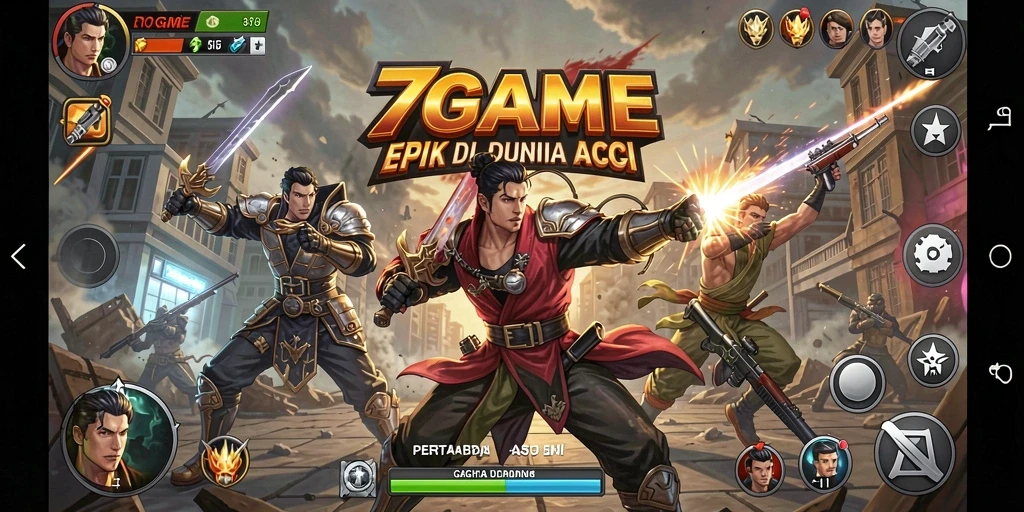 Tangkapan layar dari gameplay intens di 7GAME.
