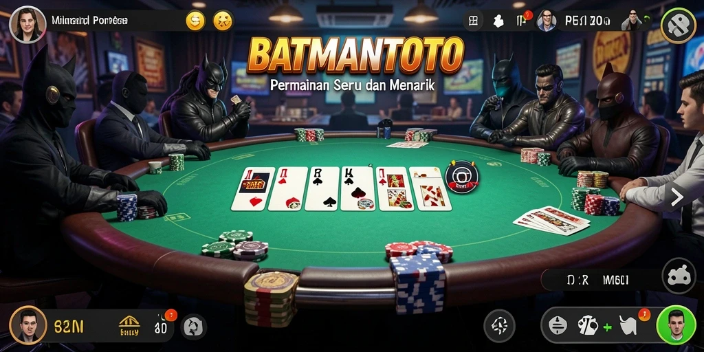 Screenshot gameplay BATMANTOTO menampilkan momen seru bermain Poker.