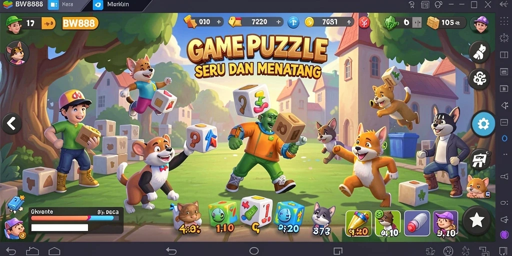 Tampilan Gameplay Puzzle BW888 yang menawan dan menantang.