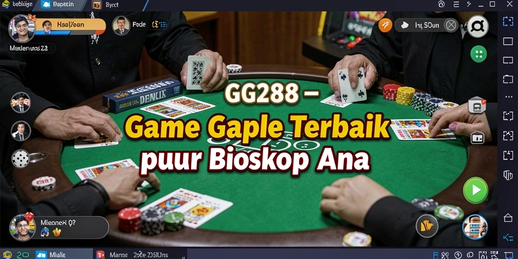Screenshot utama menunjukkan gameplay seru di GG288 dengan fitur Gaple yang menarik.