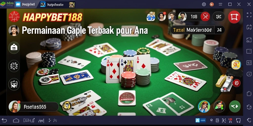 Tampilan gameplay menarik dari aplikasi Gaple HAPPYBET188.