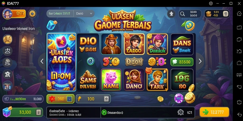 Menampilkan gameplay seru dari IDA777 dengan berbagai tema slot.