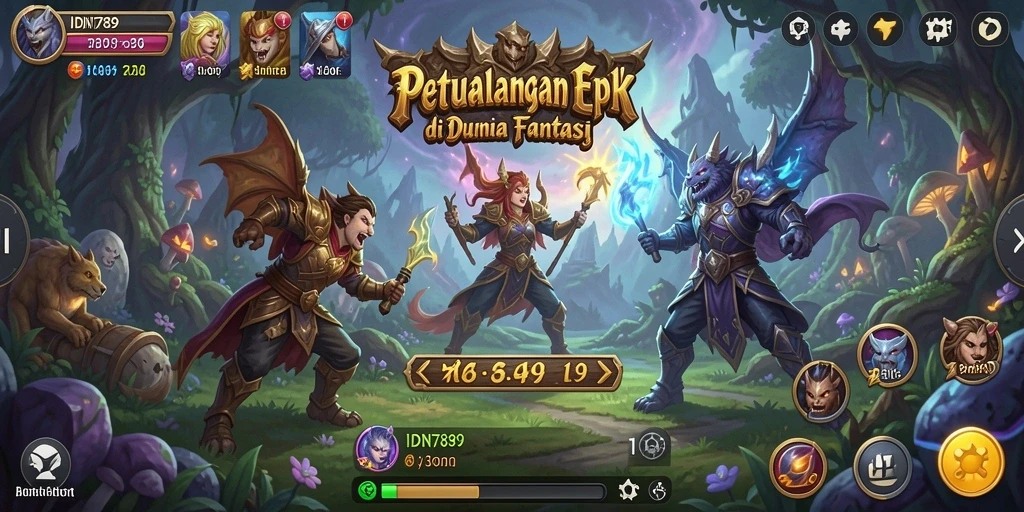 Screenshot IDN789 menampilkan aksi seru dalam pertempuran RPG.