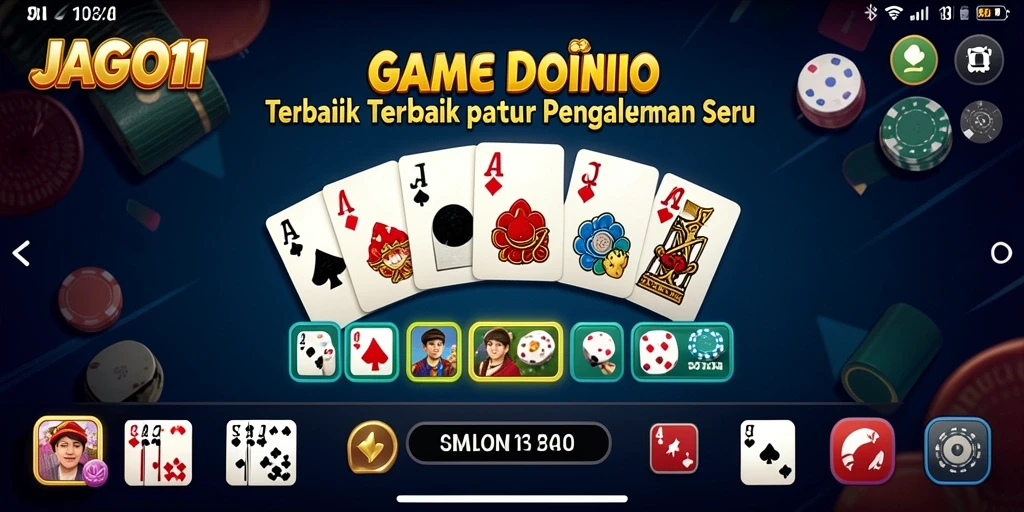 Tampilan gameplay JAGO11 yang seru dan mengasyikkan saat bermain Domino.