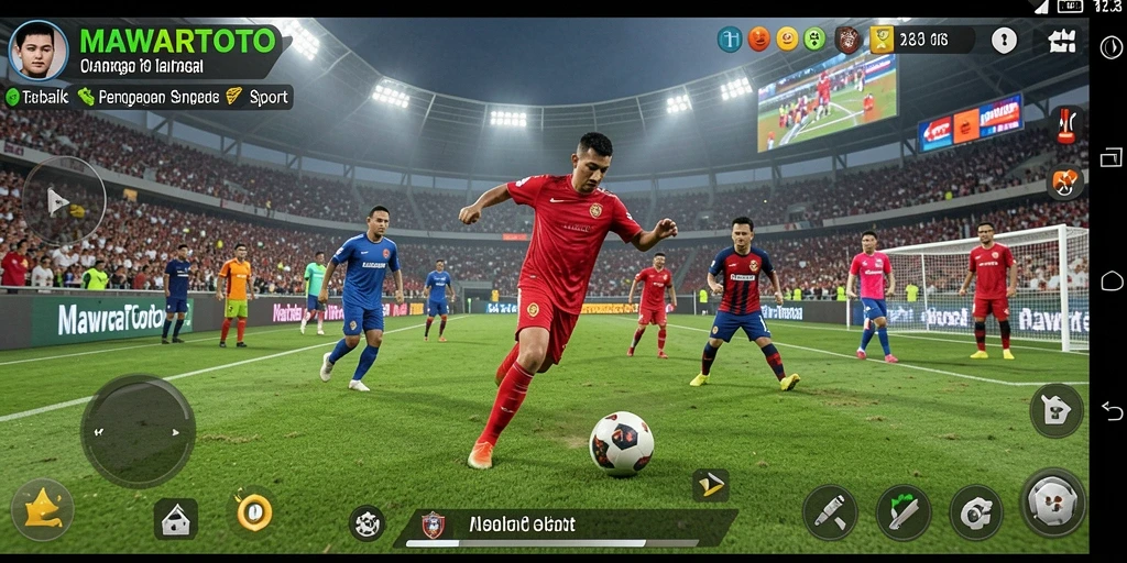 Screenshot gameplay MAWARTOTO dengan aksi olahraga yang seru.