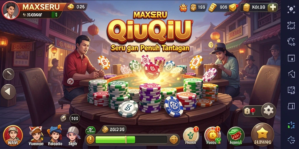 Gameplay seru QiuQiu di MAXSERU yang menghadirkan tantangan.