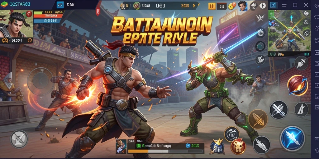 Tampilan gameplay mendebarkan di QQSTAR88 dalam pertempuran Battle Royale.