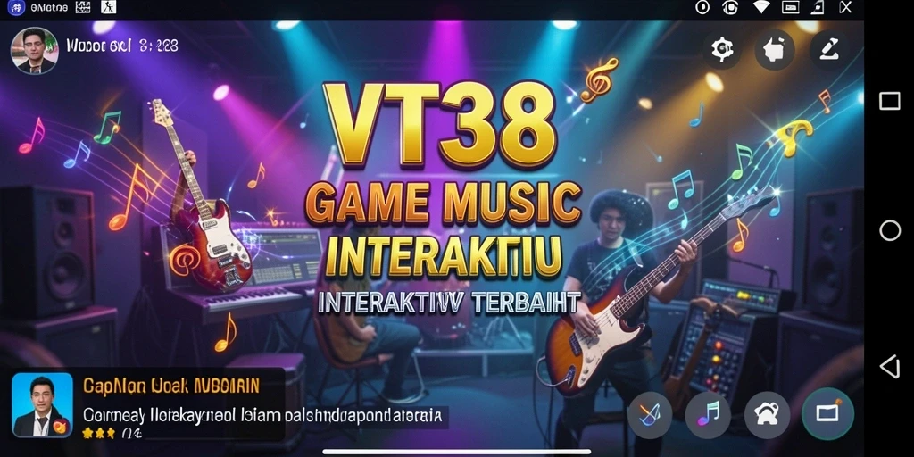 Tampilan gameplay VT38 yang seru dan interaktif dalam musik.