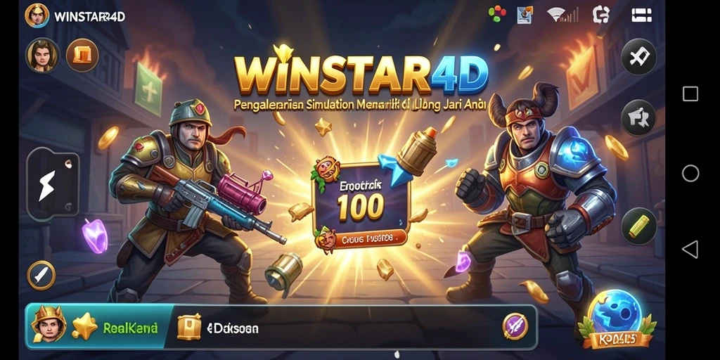 Tangkapan layar dari gameplay WINSTAR4D yang menampilkan lingkungan simulasi yang menarik.